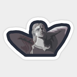 Statue Woman with Arms Behind Head Sticker